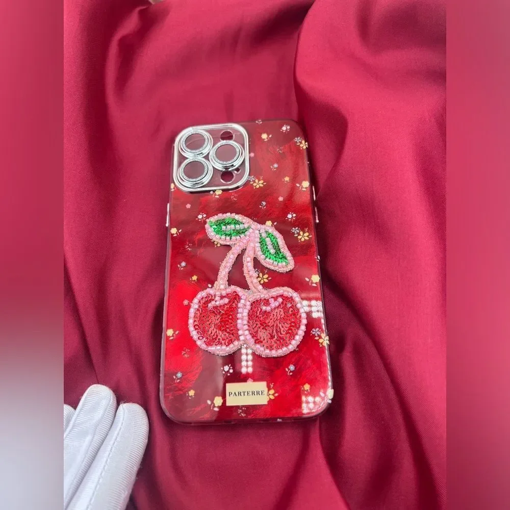 Cherry Design IPhone 15 pro max Case - Red